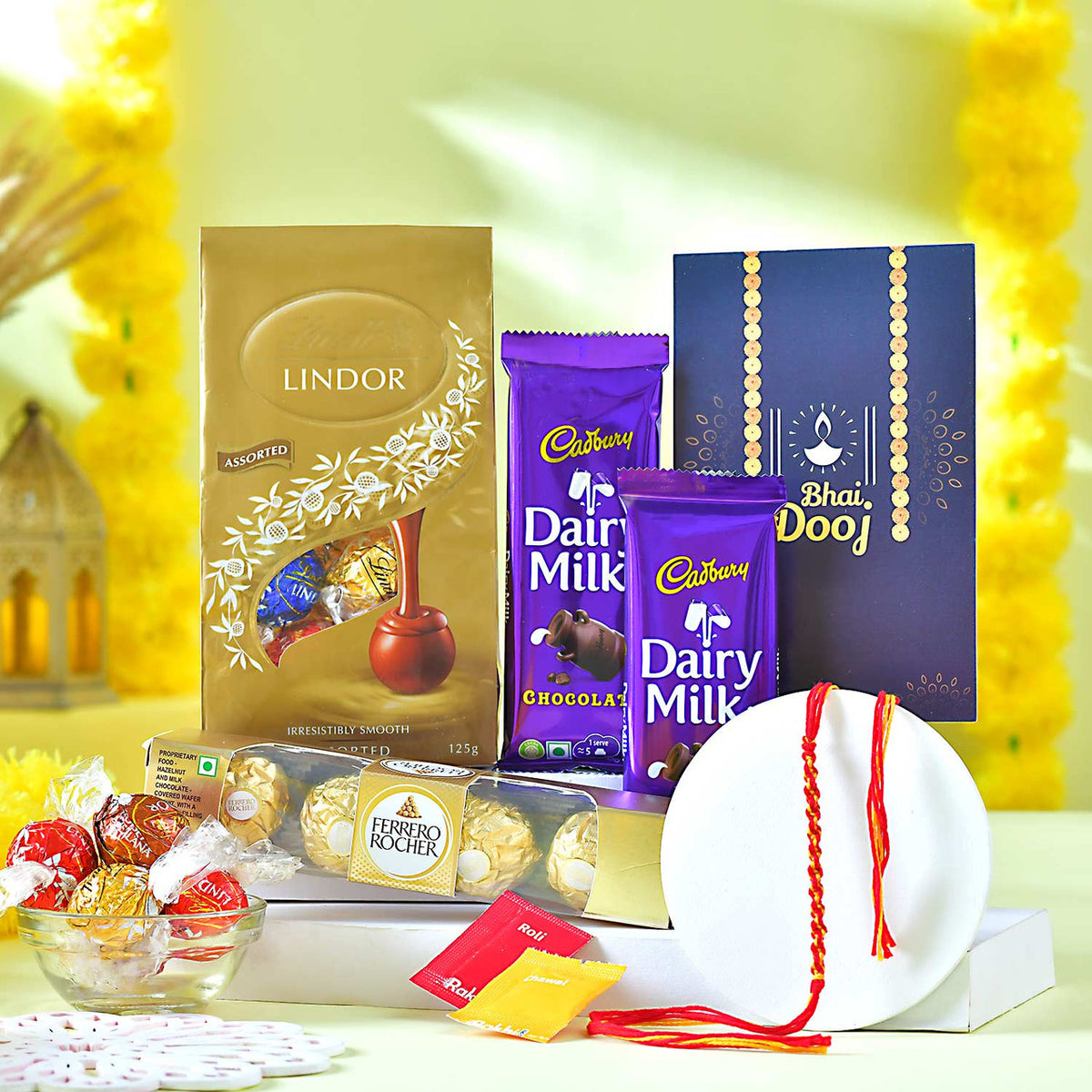 Bhaidooj Kalava with Lindt & Ferrero Chocolates