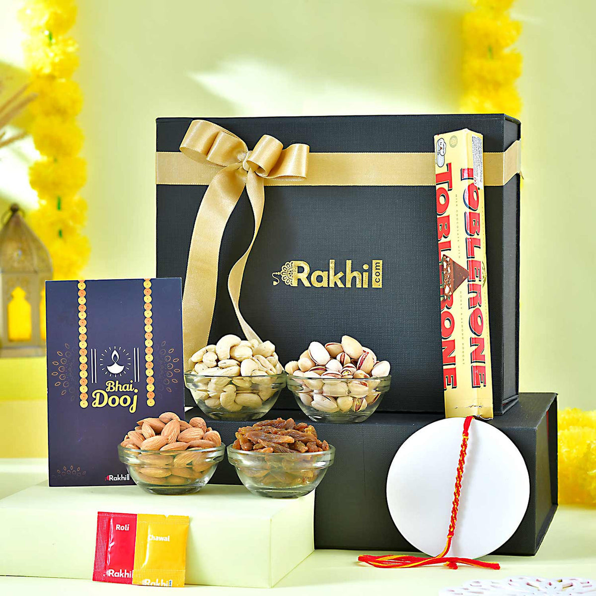Bhaidooj Dhaga & Dry Fruit Gift Box