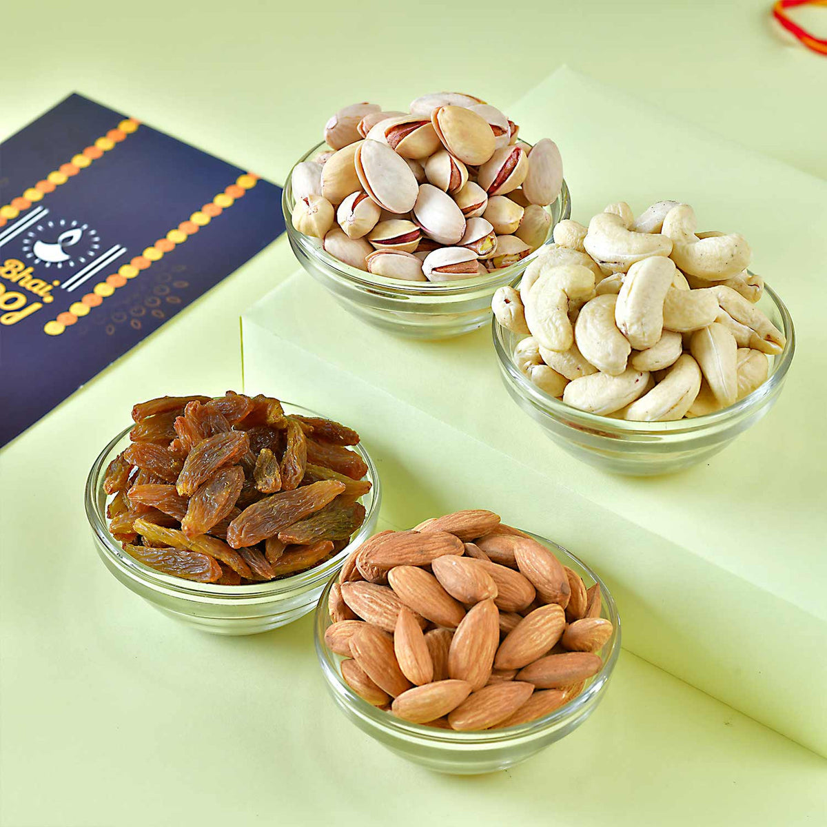 Bhaidooj Dhaga & Dry Fruit Gift Box