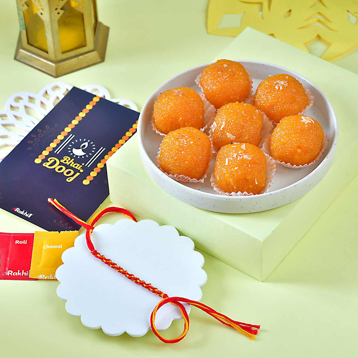 Bhaidooj Dhaga & Boondi Laddoo Gift Set