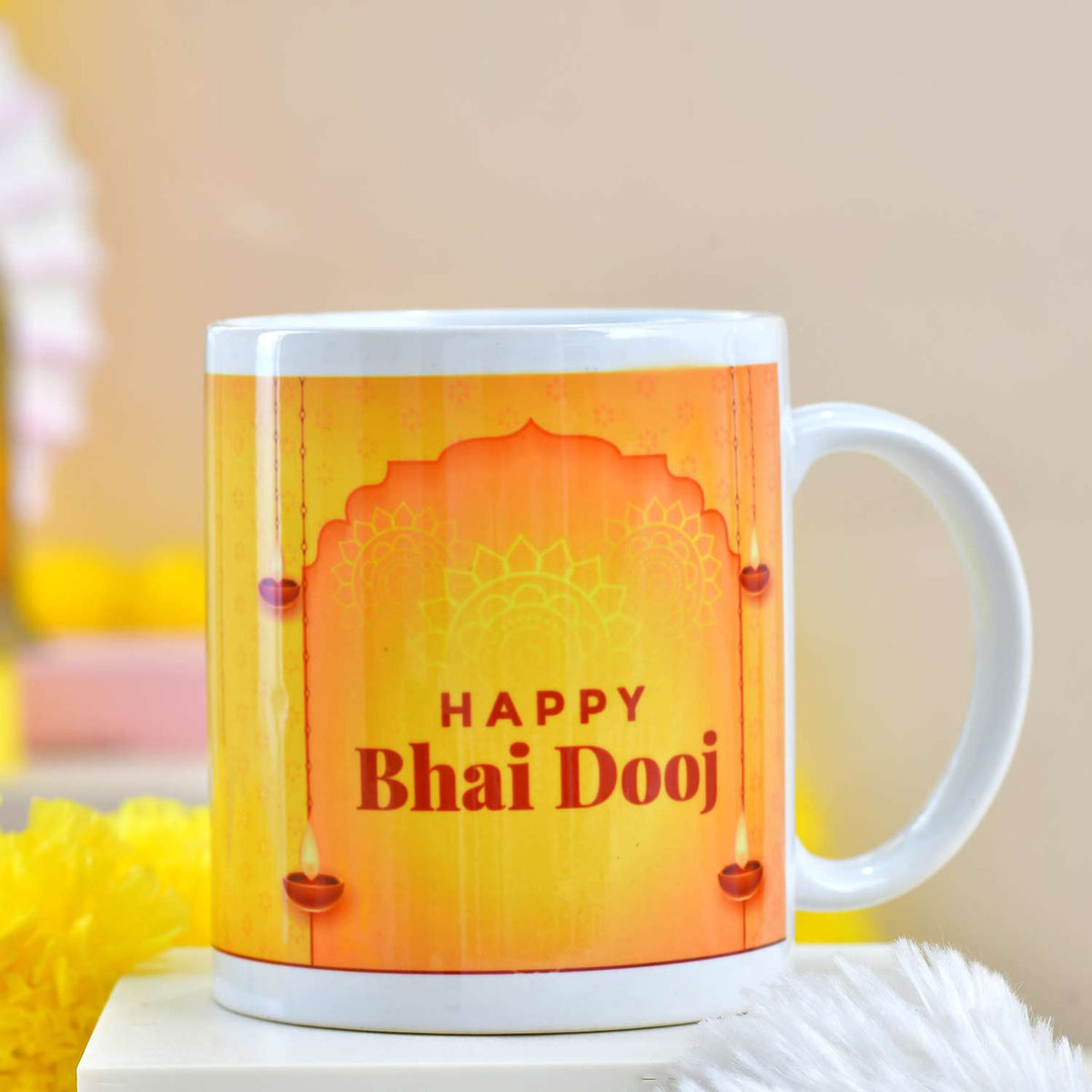 Personalized Bhaidooj Photo Mug with Kalava