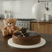 Caramel Mud Cake & Teddy Gift Combo