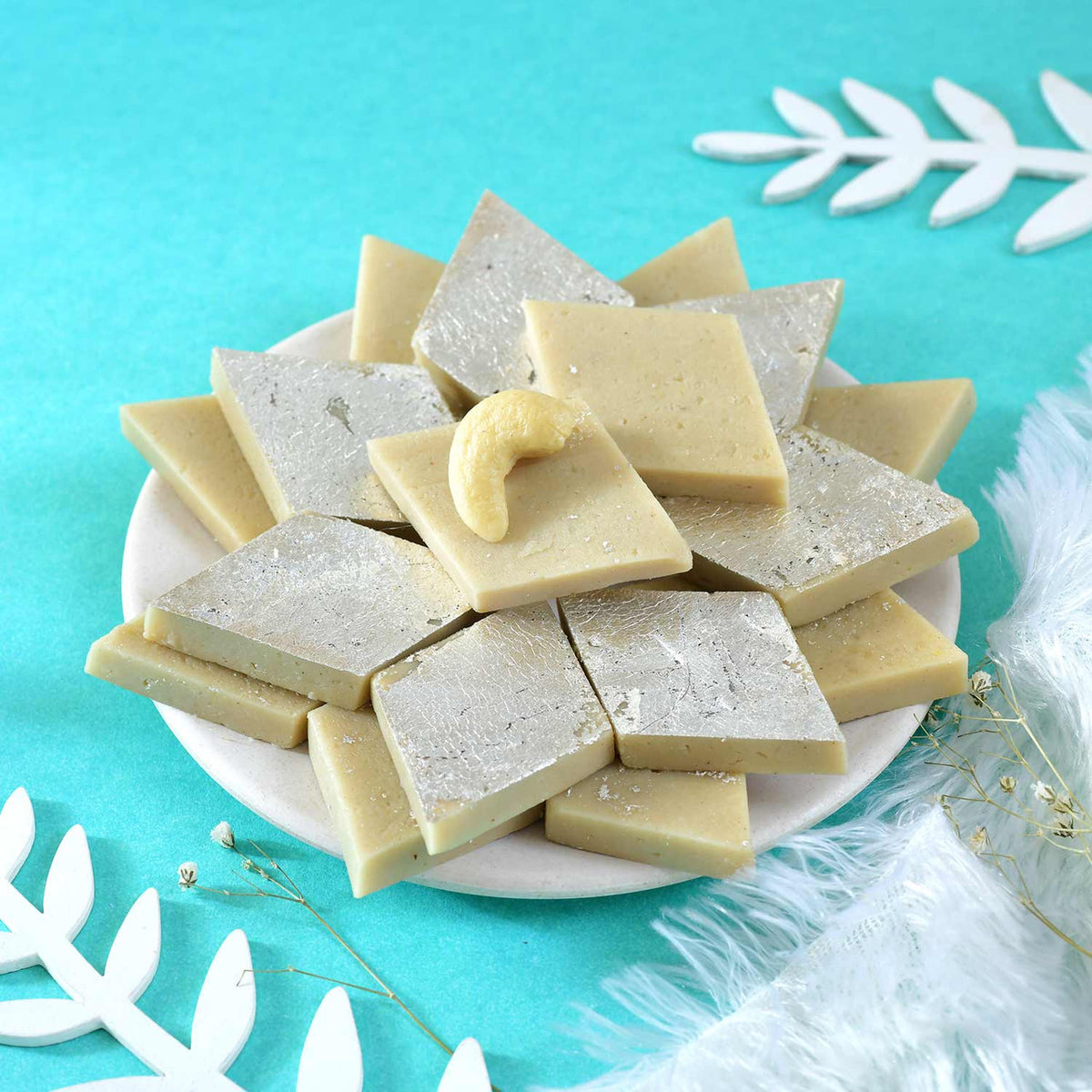 Beautiful Rakhi With Kaju Katli & Ferrero Rocher