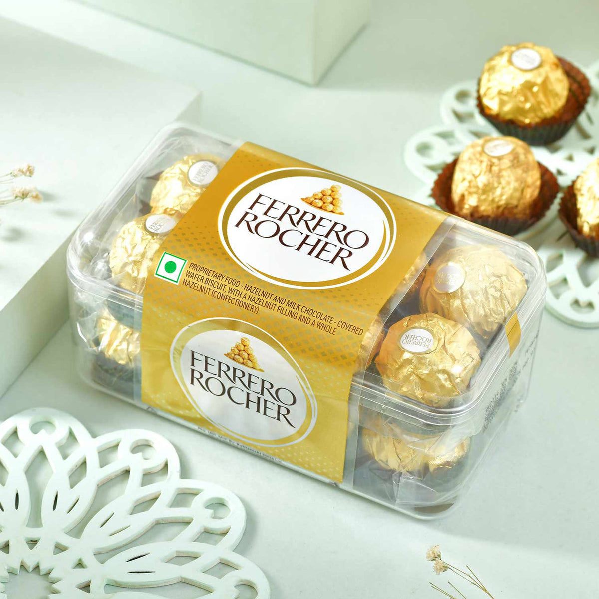 Five Rudraksha Rakhi With Ferrero Rocher