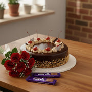 Mississippi Cake & Roses Gift Combo