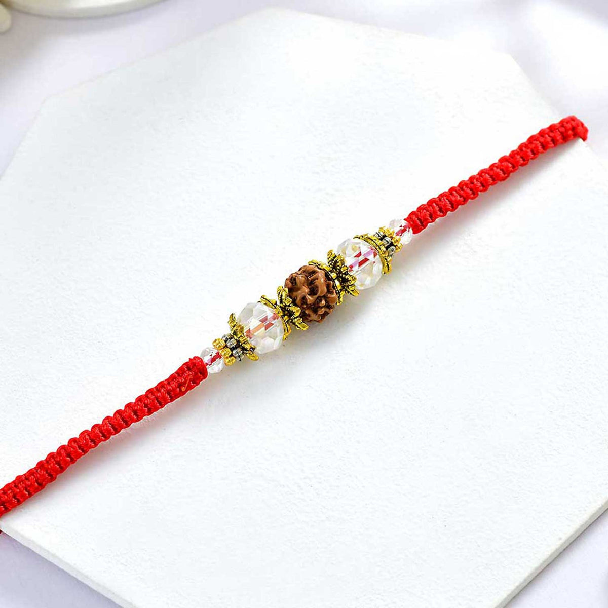 Single Rakhi With Puja Thali & Almond