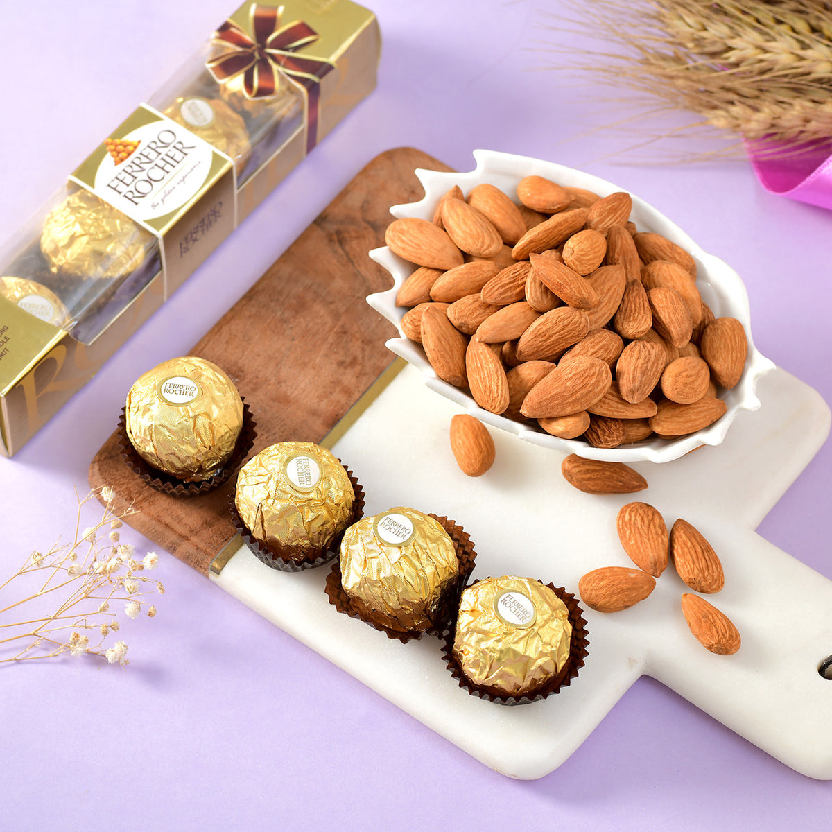 Hand Made Bhai Thread with Ferrero & Almonds