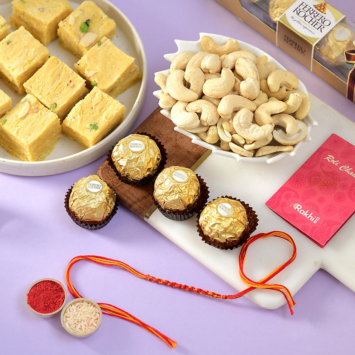 Bhaidooj Dhaga with Gourmet Hamper