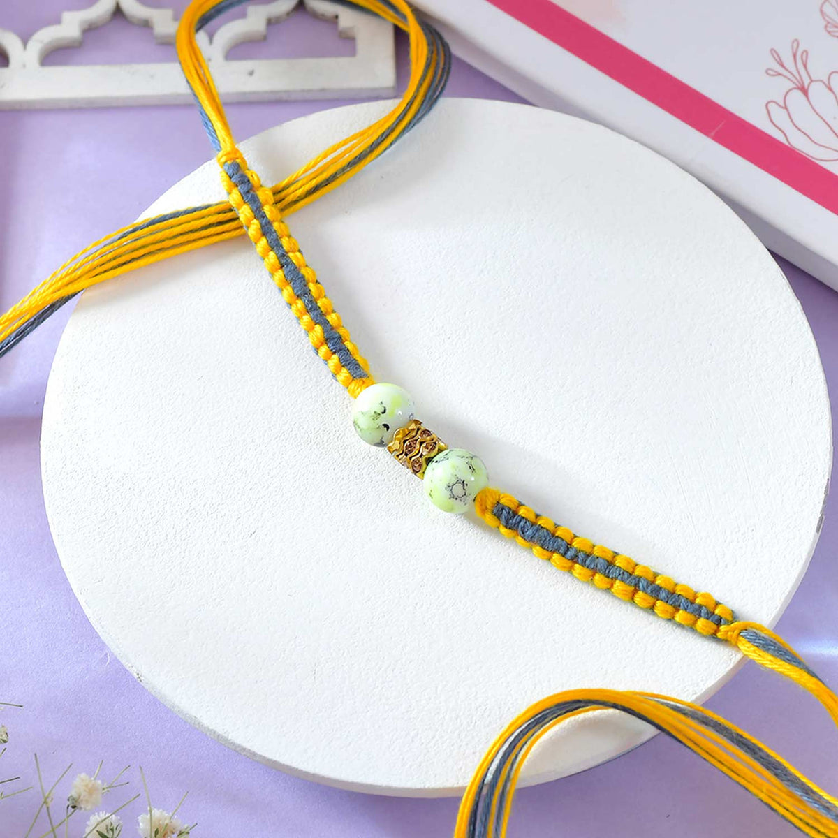 Two Beads Rakhi Thread