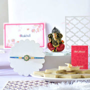 Floral Shaped Bhai Rakhi Festive Hamper