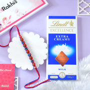 Evil Eye Rudraksha Bhai Rakhi with Lindt Chocolate