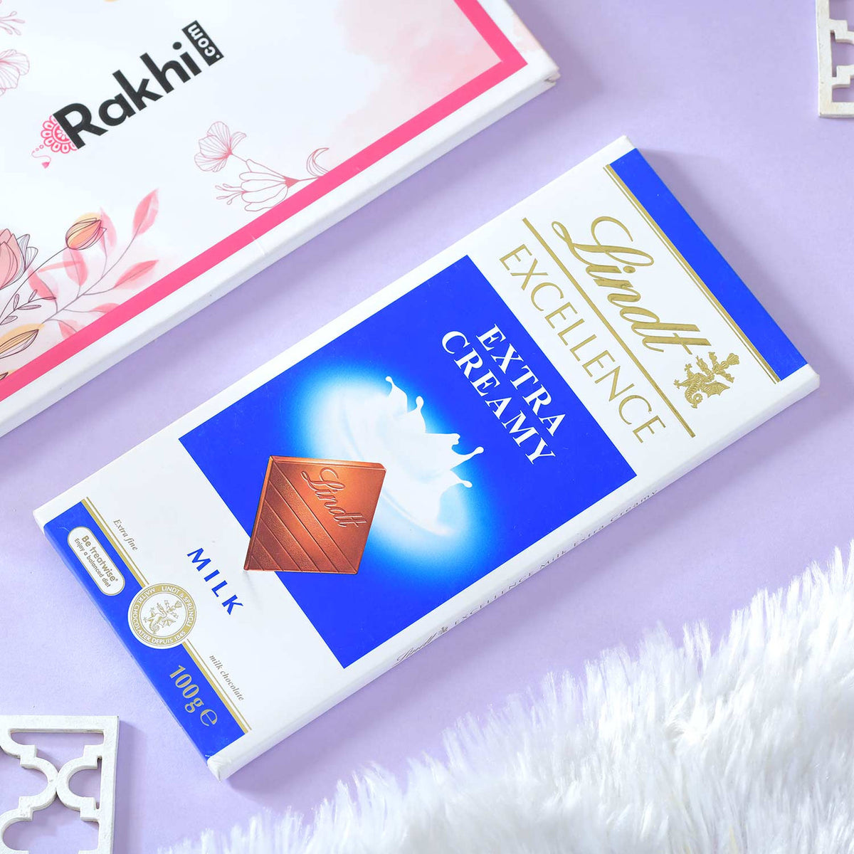 Evil Eye Rudraksha Bhai Rakhi with Lindt Chocolate