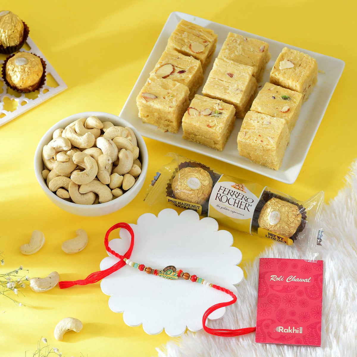 Krishna Bansuri Rakhi With Gourmet Hamper