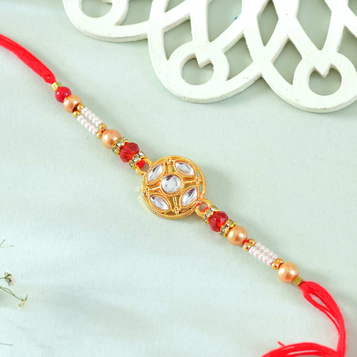 Kundan Rakhi With Festive Hamper