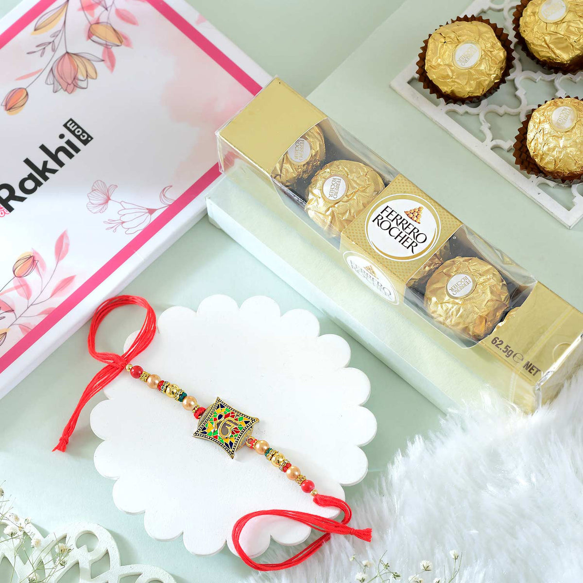 Ek Onkar Rakhi With Ferrero Rocher Chocolate
