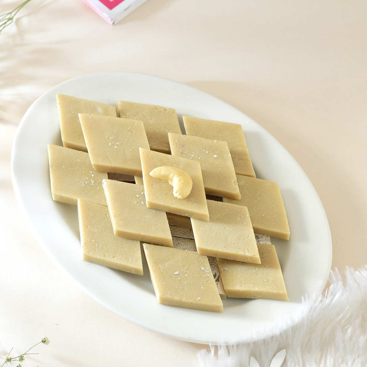 Stunning Rakhi With Kaju Katli Sweet