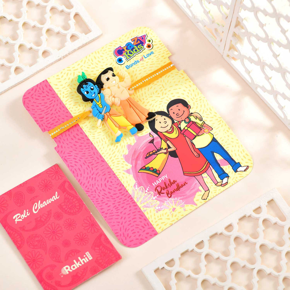 Krishna & Bheem Kids Rakhi With Ferrero Rocher