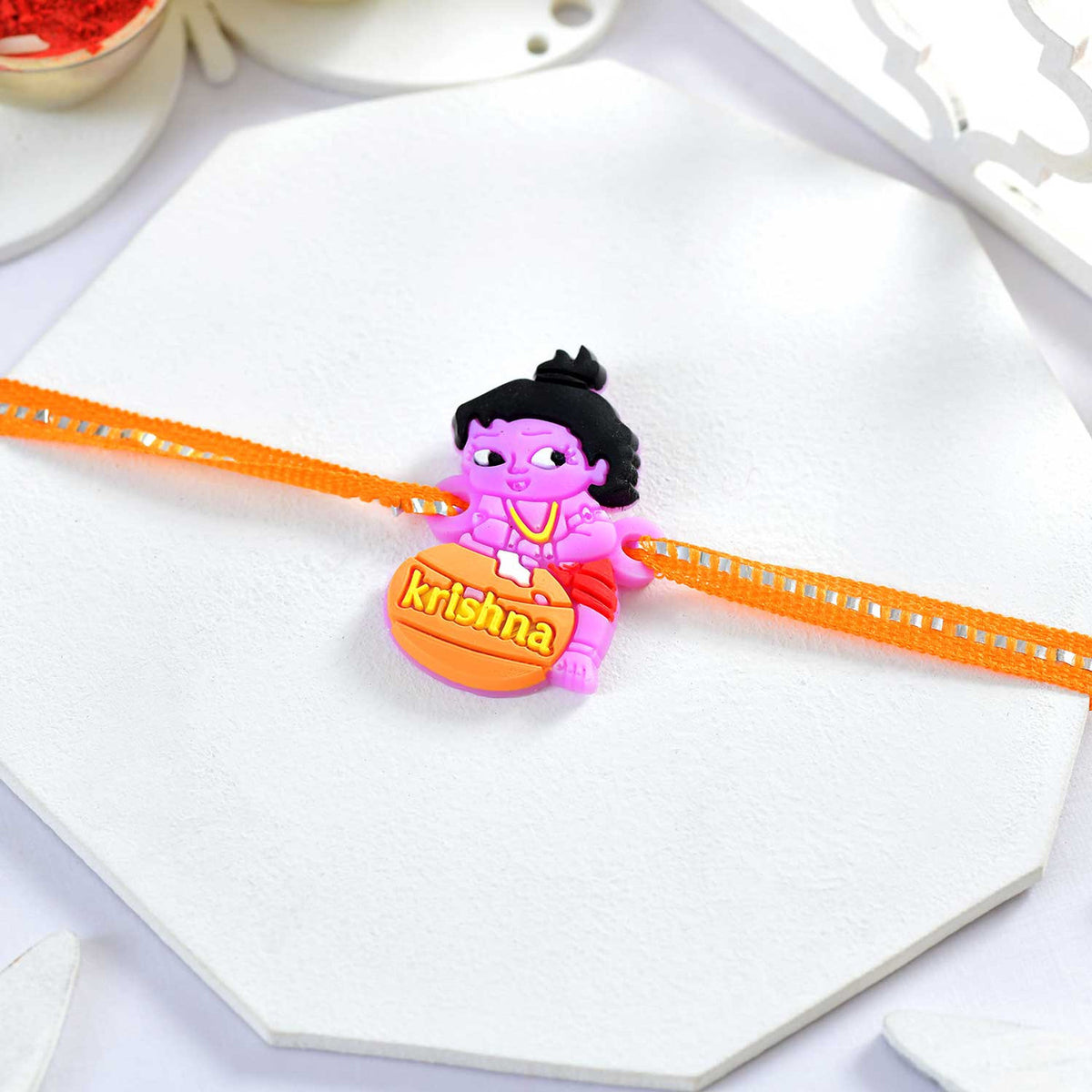 Set of 2 Rakhi With Krishna Kids Rakhi