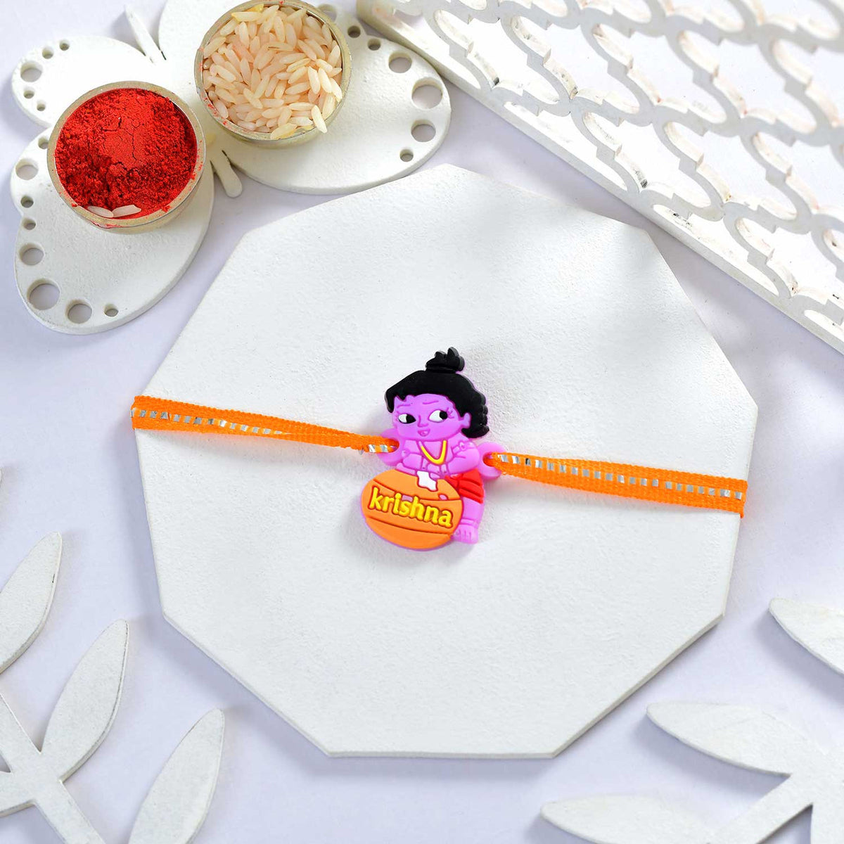 Little Krishna Bhai Kids Rakhi With Ferrero Rocher