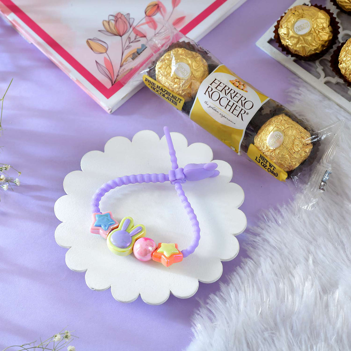 Party Theme Kids Rakhi With Ferrero Rocher
