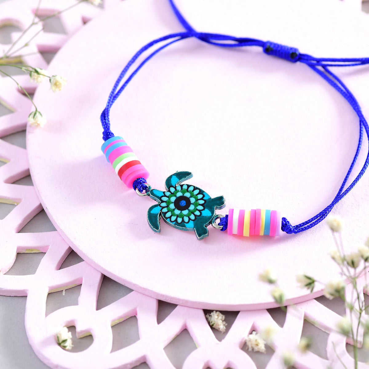 Tortoise Shape Kids Rakhi for Bhai