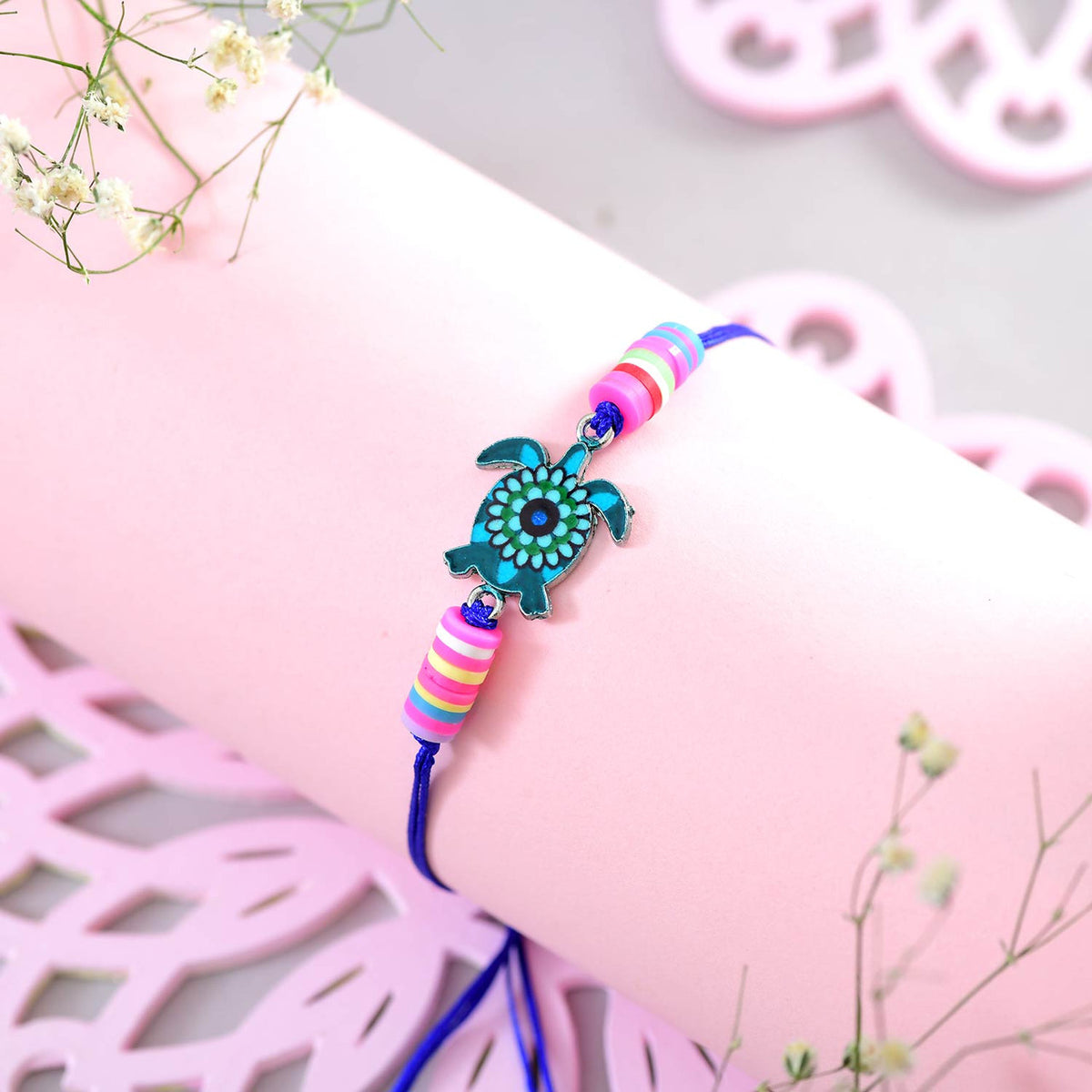 Tortoise Shape Kids Rakhi for Bhai