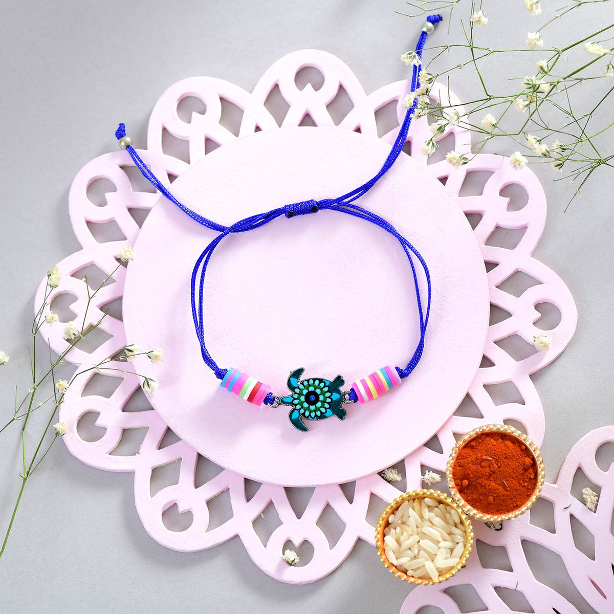 Tortoise Shape Kids Rakhi for Bhai