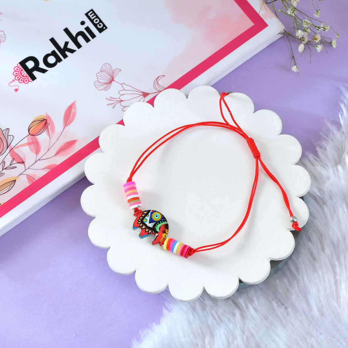 Elephant Kids Rakhi With Lindt Extra Creamy Milk Chocolate