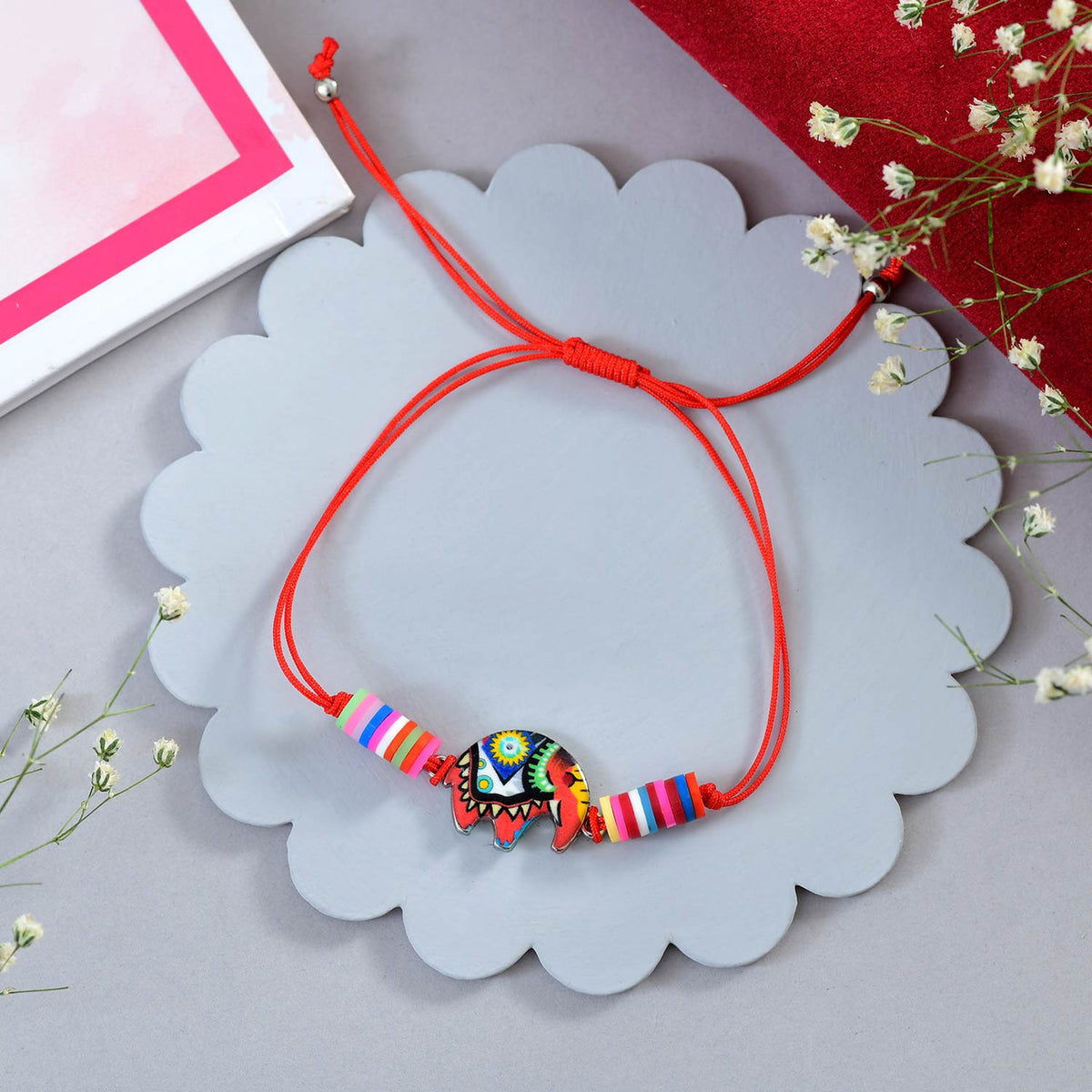 Elephant Shape Cute Bhai Kids Rakhi