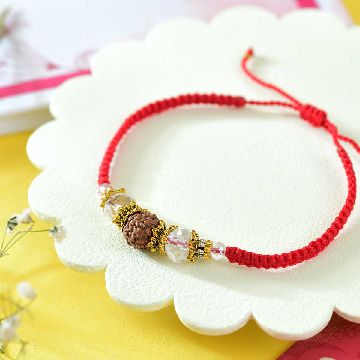 Set of 2 Premium Rudraksha Bhai Rakhi