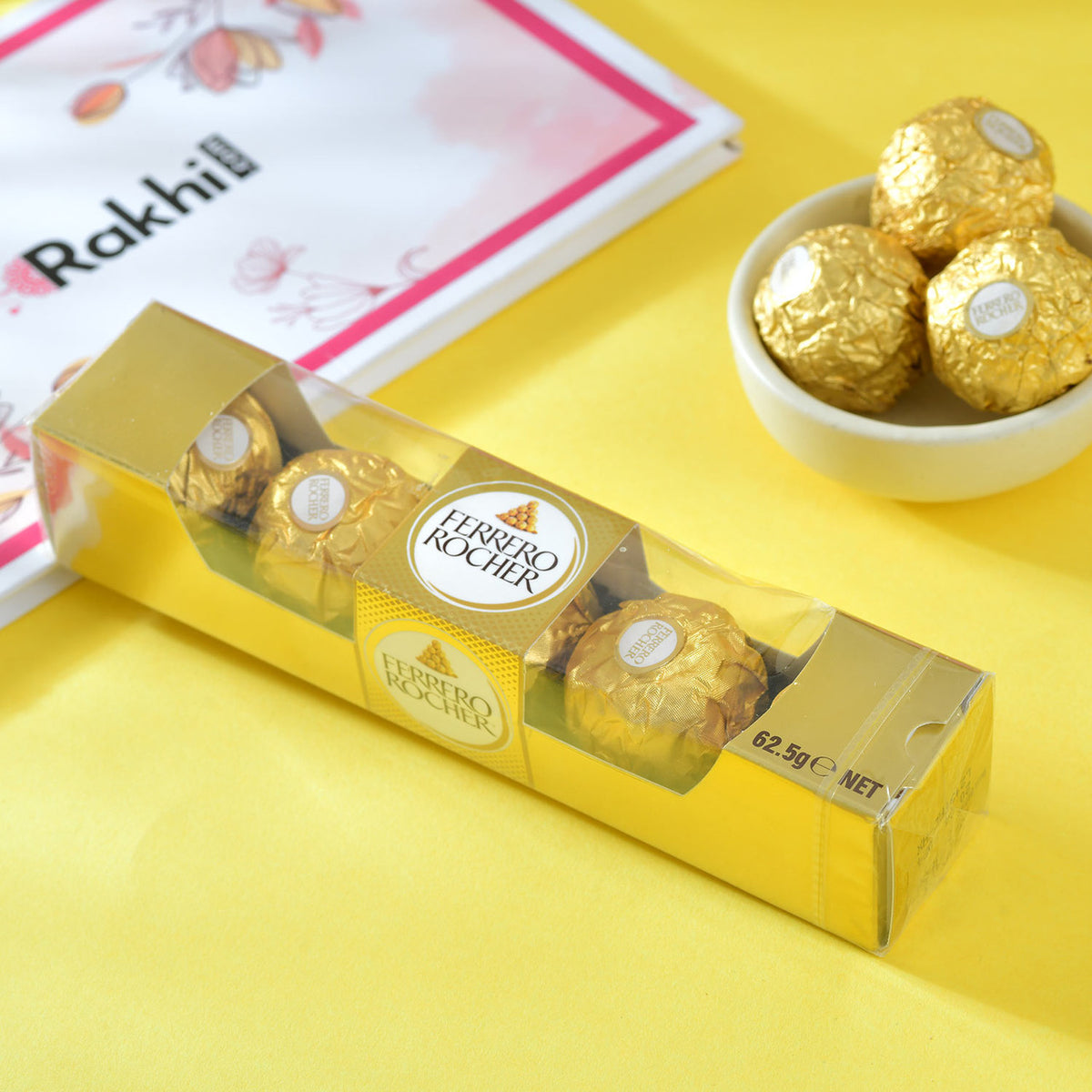 Two Rakhi Set With Ferrero Rocher