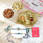 Rakhi Set With Pooja Thali & Dryfruits