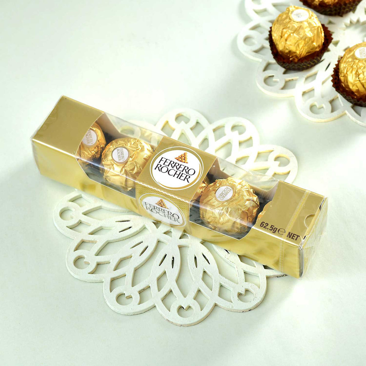 Two Rakhi Set With Besan Laddoo & Rocher