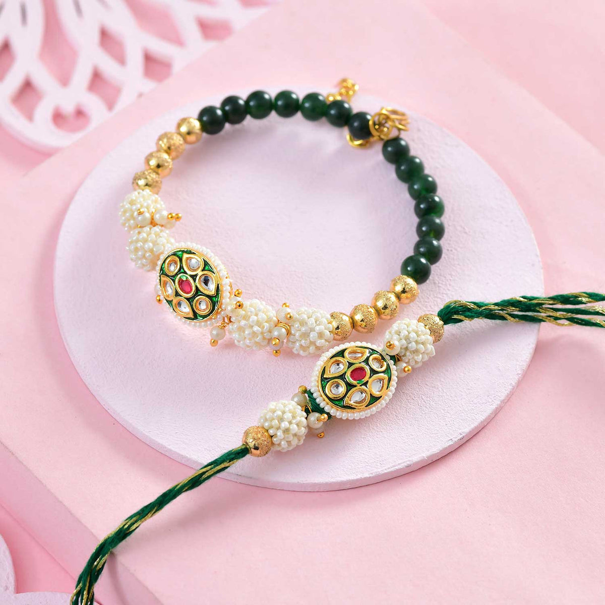 Bhaiya Bhabhi Rakhi Set With Pooja Thali