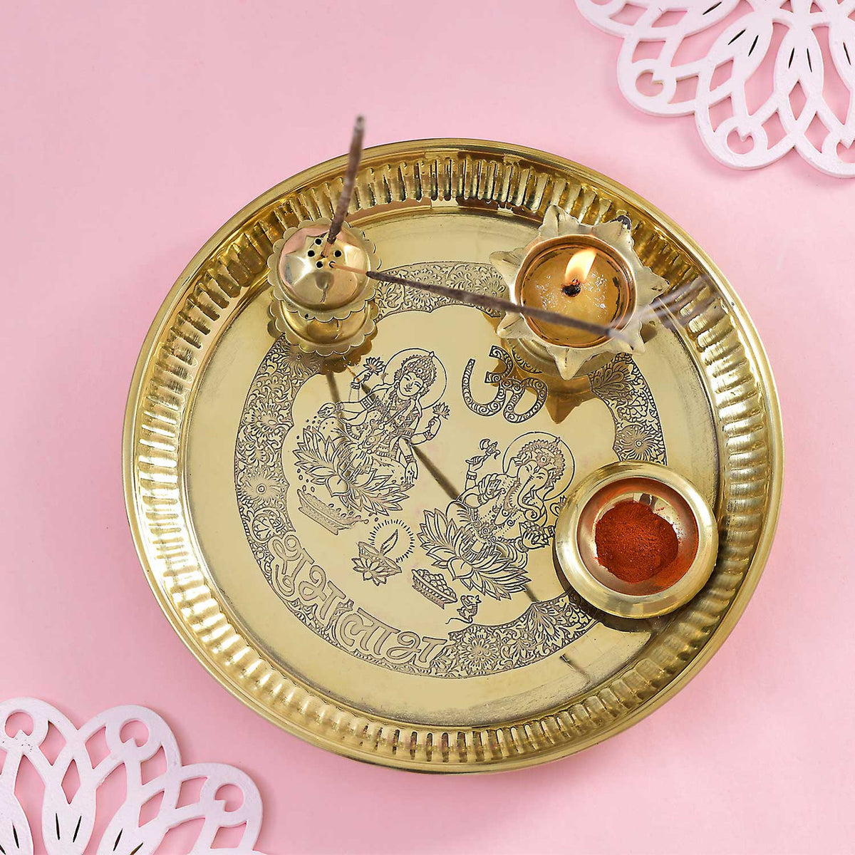 Bhaiya Bhabhi Rakhi Set With Pooja Thali