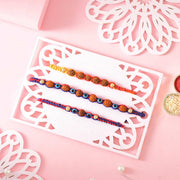 Rudraksha and Evil Eye Beads Rakhi for Bhai