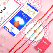 Set of 3 Bhai Rakhi With Lindt Chocolate