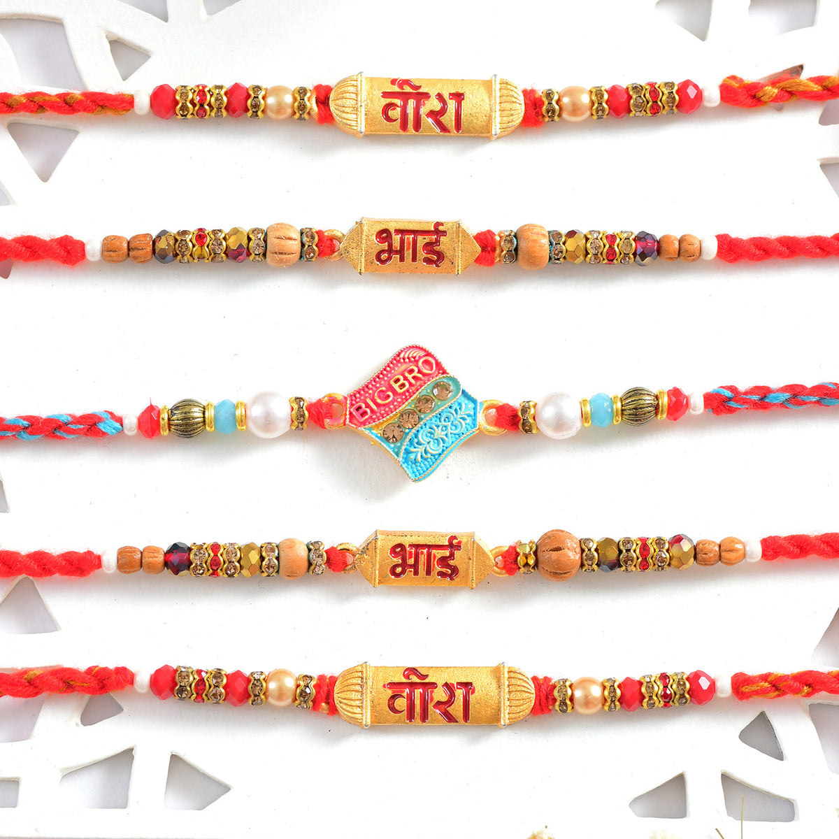 5 Traditional Bhai Rakhi Set