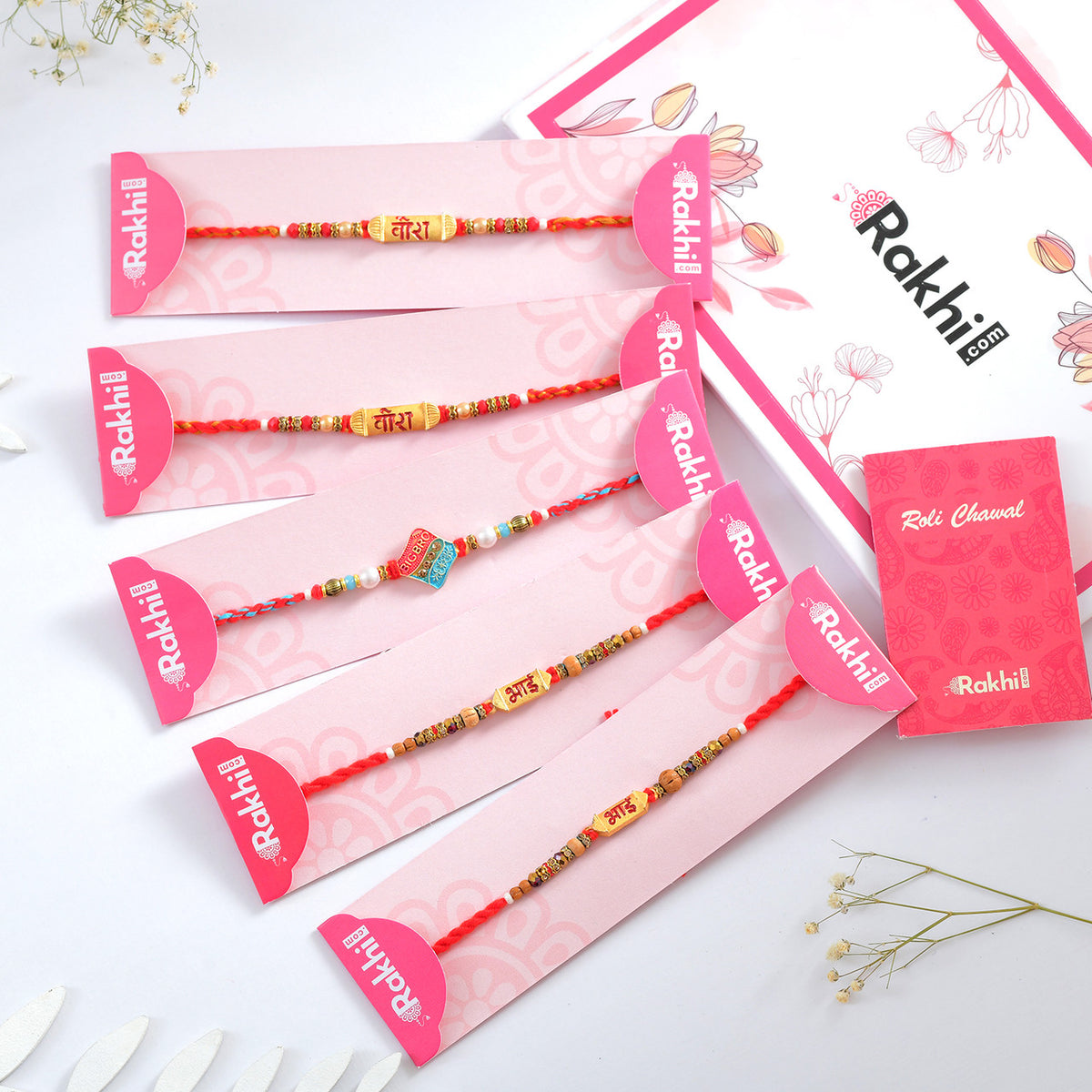 5 Traditional Bhai Rakhi Set