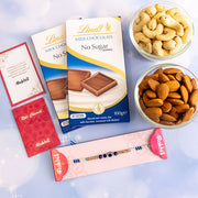 Designer Rakhi & Dry Fruit And Sugar Free Chocolate Gift Set