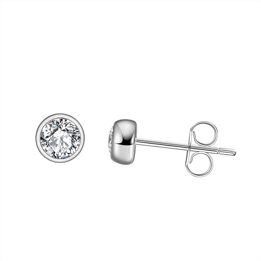 Classic Clear CZ 925 Sterling Silver Studs