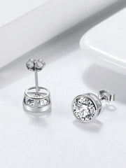 Classic Clear CZ 925 Sterling Silver Studs
