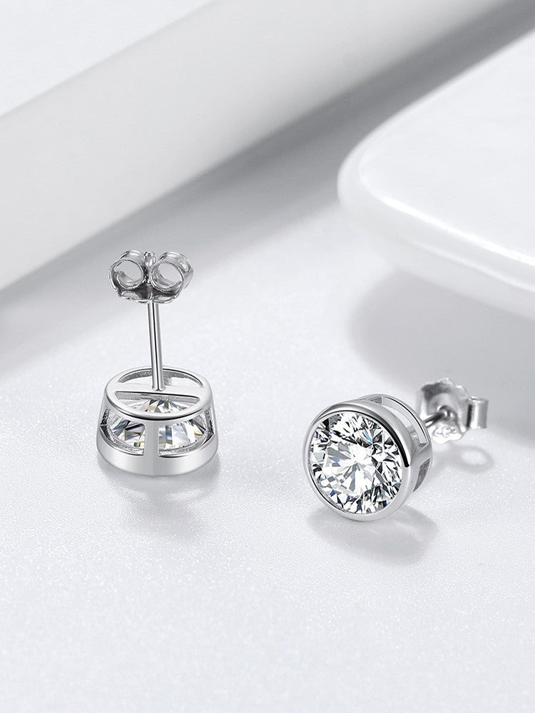 Classic Clear CZ 925 Sterling Silver Studs