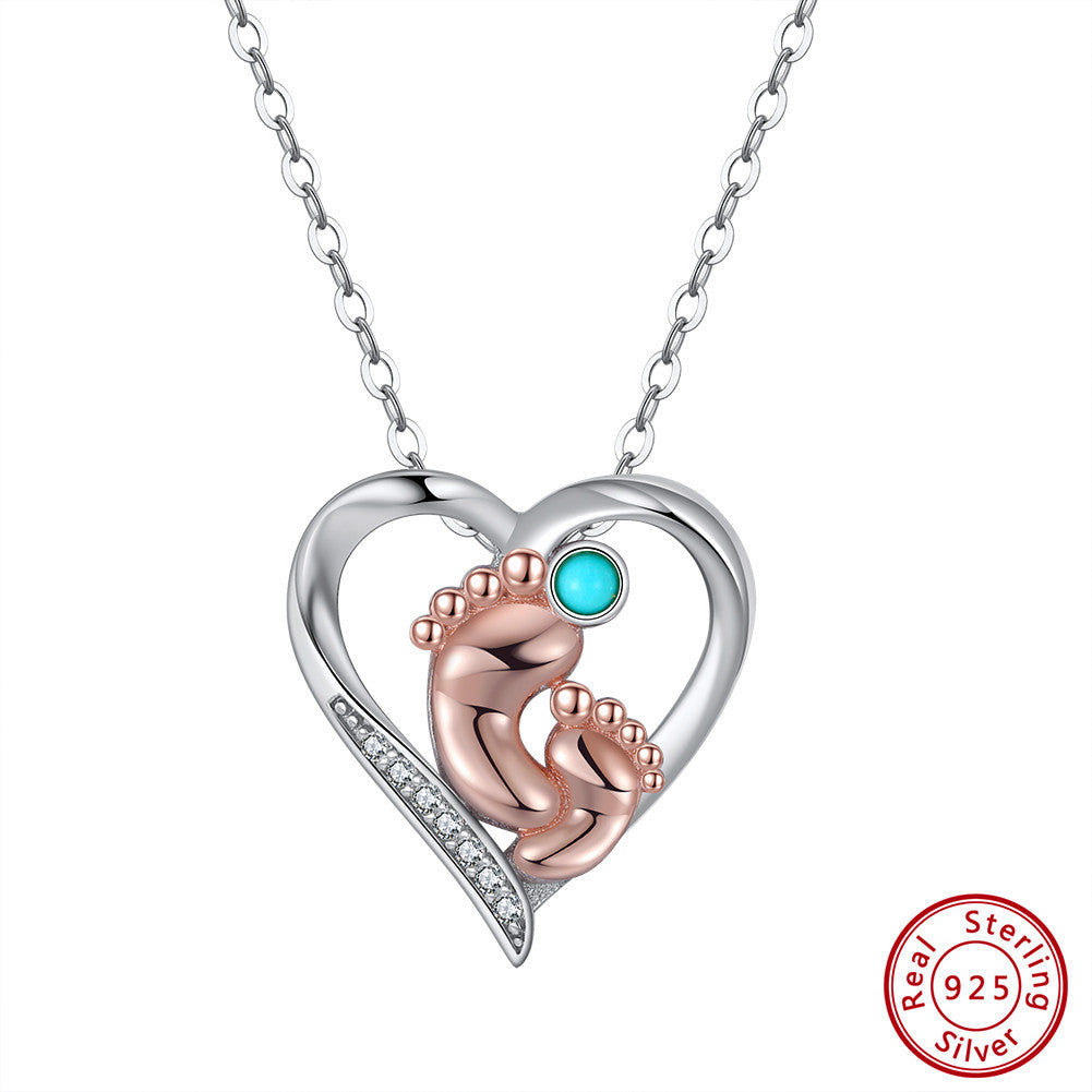 Elegant Green Turquoise 925 Sterling Silver Pendant
