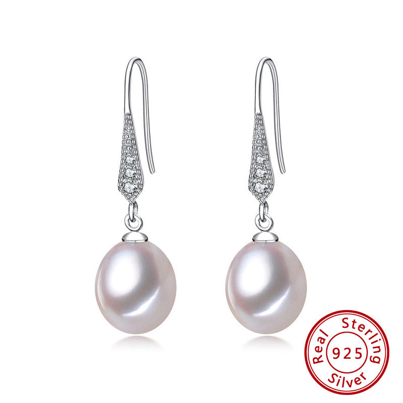Timeless 925 Sterling Silver Pearl & AAAA CZ Earrings