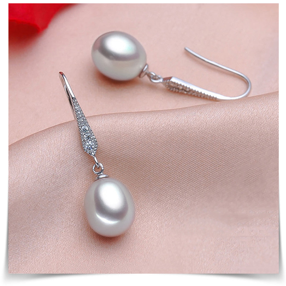 Timeless 925 Sterling Silver Pearl & AAAA CZ Earrings
