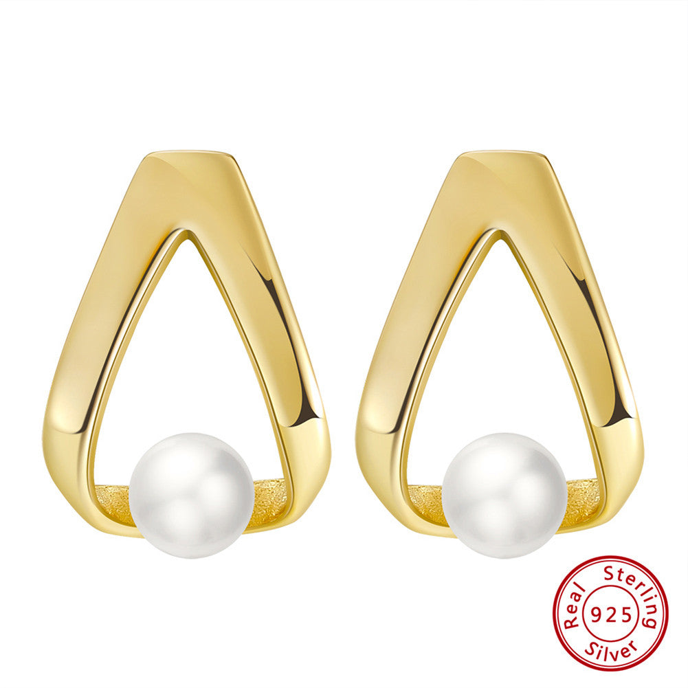 Radiant Freshwater Pearl & Abalone Gold-Plated Earrings