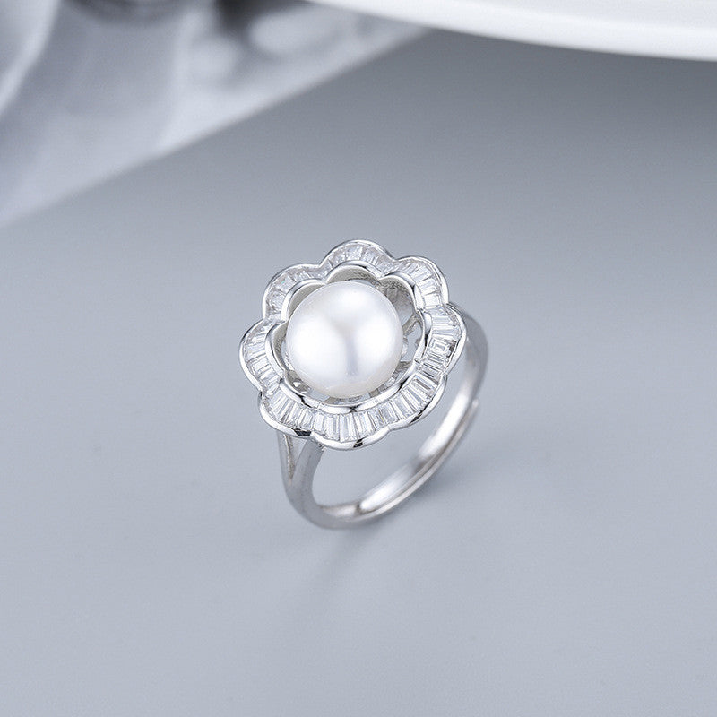 Floral Design 925 Sterling Silver Adjustable Ring