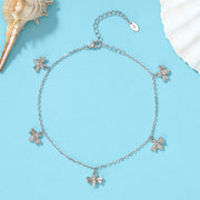 Classic Rhodium-Plated 925 Sterling Silver Anklet