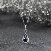 Radiant Rhodium Plated 925 Sterling Silver Pendant Necklace